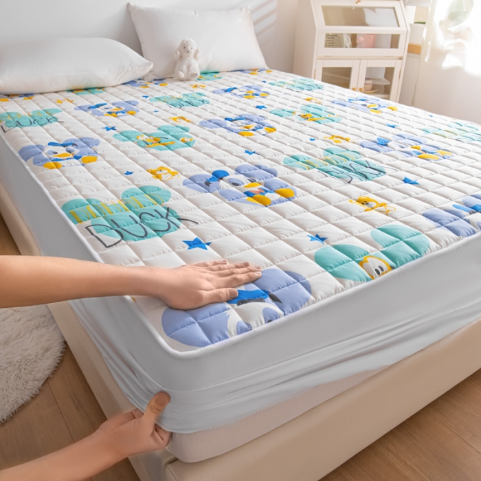 91家纺网 家纺一手货源 找家纺 鑫钰 2023新款迪士尼全棉床笠纯棉抗菌床罩席梦思保护套 纳德宝宝