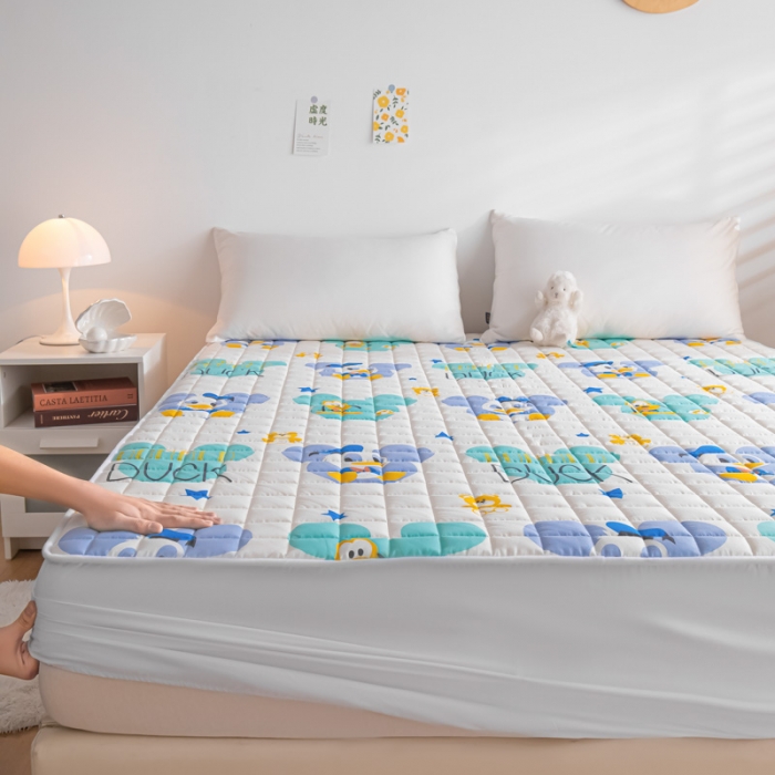 91家纺网 家纺一手货源 找家纺 鑫钰 2023新款迪士尼全棉床笠纯棉抗菌床罩席梦思保护套 纳德宝宝