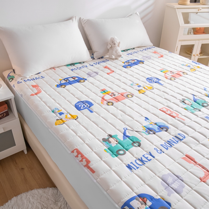 91家纺网 家纺一手货源 找家纺 鑫钰 2023新款迪士尼全棉床笠纯棉抗菌床罩席梦思保护套 西西里