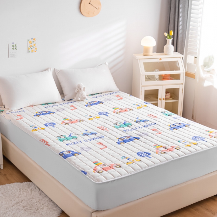 91家纺网 家纺一手货源 找家纺 鑫钰 2023新款迪士尼全棉床笠纯棉抗菌床罩席梦思保护套 西西里