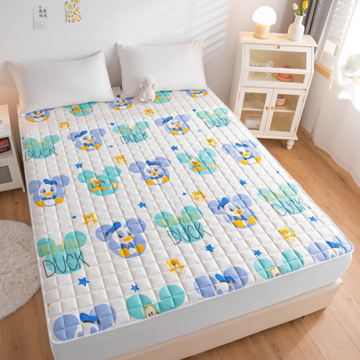 91家纺网 家纺一手货源 找家纺 鑫钰 2023新款迪士尼全棉床笠纯棉抗菌床罩席梦思保护套 纳德宝宝