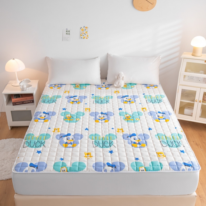 91家纺网 家纺一手货源 找家纺 鑫钰 2023新款迪士尼全棉床笠纯棉抗菌床罩席梦思保护套 纳德宝宝