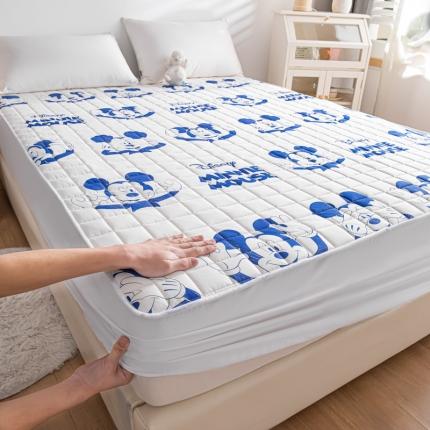 鑫钰 2023新款迪士尼全棉床笠纯棉抗菌床罩席梦思保护套 米奇-兰