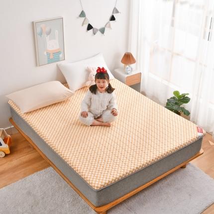 91家纺网 家纺一手货源 找家纺 （总）鑫钰  2023全棉新款全棉棋盘格榻榻米加厚床垫