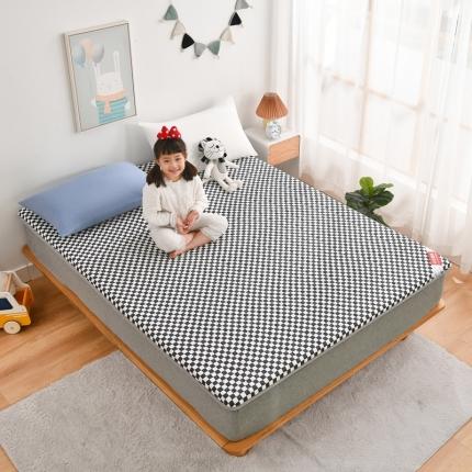 91家纺网 家纺一手货源 找家纺 （总）鑫钰  2023全棉新款全棉棋盘格榻榻米加厚床垫