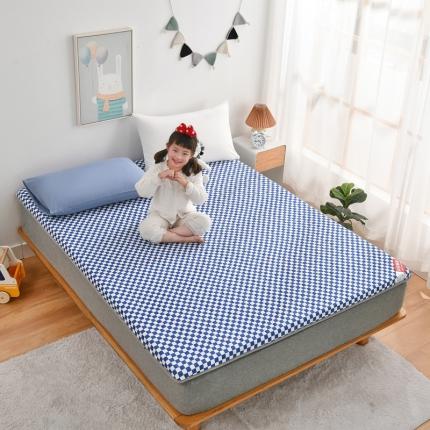 91家纺网 家纺一手货源 找家纺 （总）鑫钰  2023全棉新款全棉棋盘格榻榻米加厚床垫