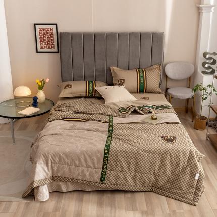 91家纺网 家纺一手货源 找家纺 （总）金爱家 2023新款全棉夏被四件套