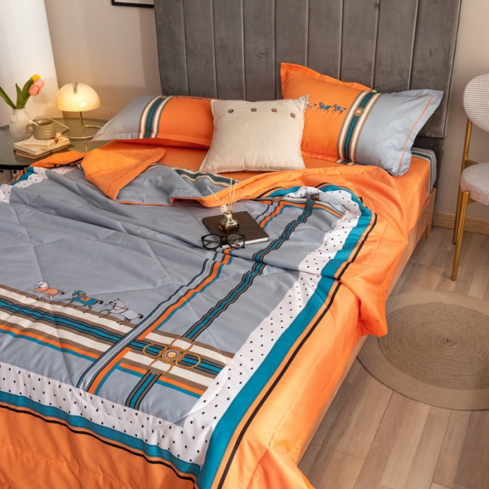 91家纺网 家纺一手货源 找家纺 （总）金爱家 2023新款全棉夏被四件套