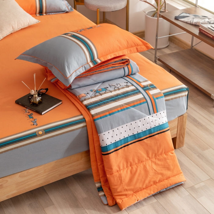 91家纺网 家纺一手货源 找家纺 （总）金爱家 2023新款全棉夏被四件套