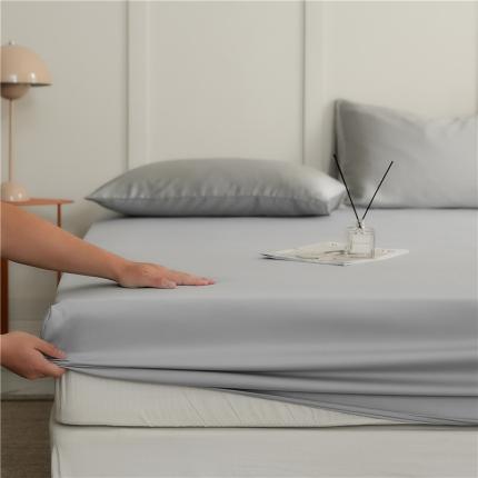 91家纺网 家纺一手货源 找家纺 新款60支天丝单品系列-床笠水晶紫