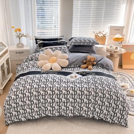 91家纺网 家纺一手货源 找家纺 （总）芯贝儿2022新款13370小清新全m印花四件套