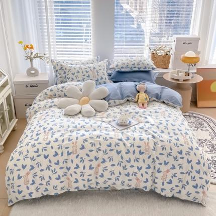 91家纺网 家纺一手货源 找家纺 （总）芯贝儿2022新款13370小清新全m印花四件套