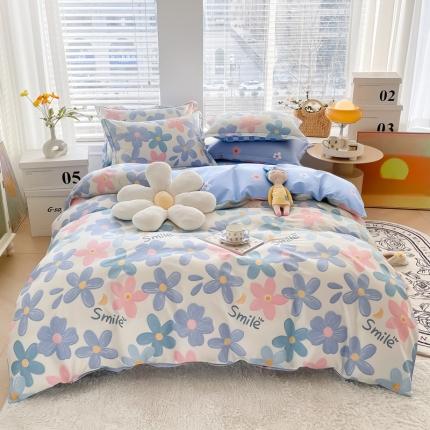 91家纺网 家纺一手货源 找家纺 （总）芯贝儿2022新款13370小清新全m印花四件套