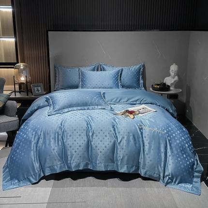 91家纺网 家纺一手货源 找家纺 （总）芯贝儿2022新款贡缎提花水洗天丝绣花四件套