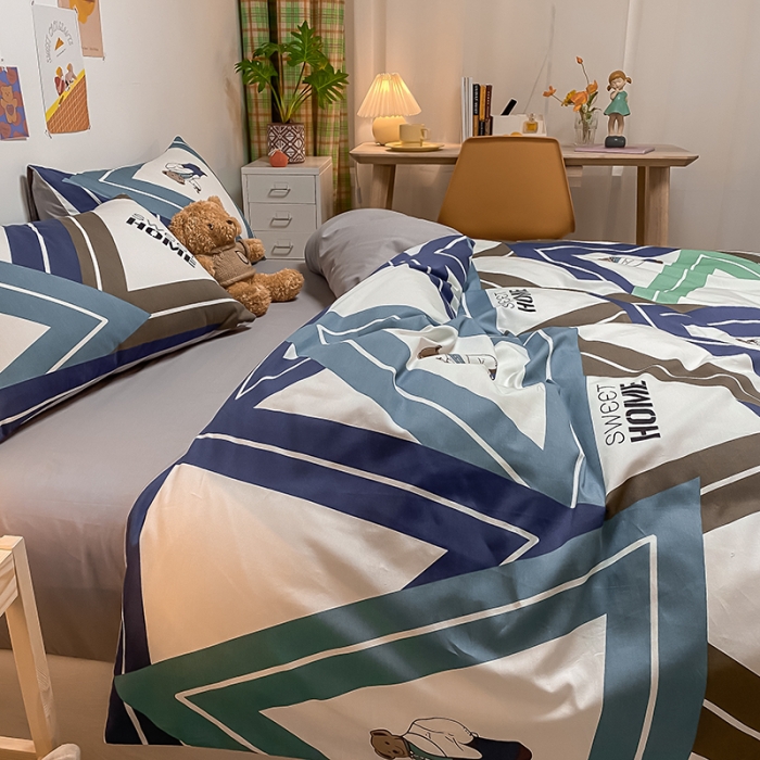 91家纺网 家纺一手货源 找家纺 （总）琪格格 2022新款纯棉13372实拍爆款四件套