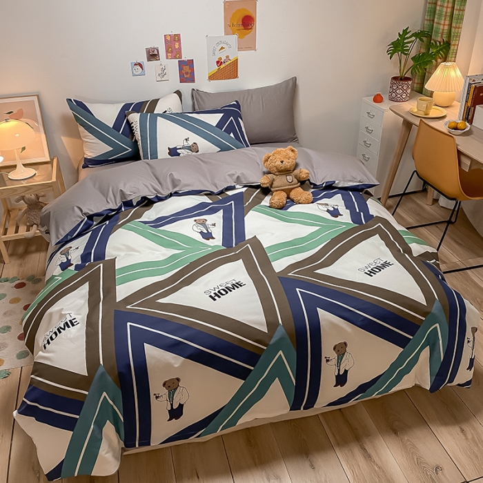 91家纺网 家纺一手货源 找家纺 （总）琪格格 2022新款纯棉13372实拍爆款四件套