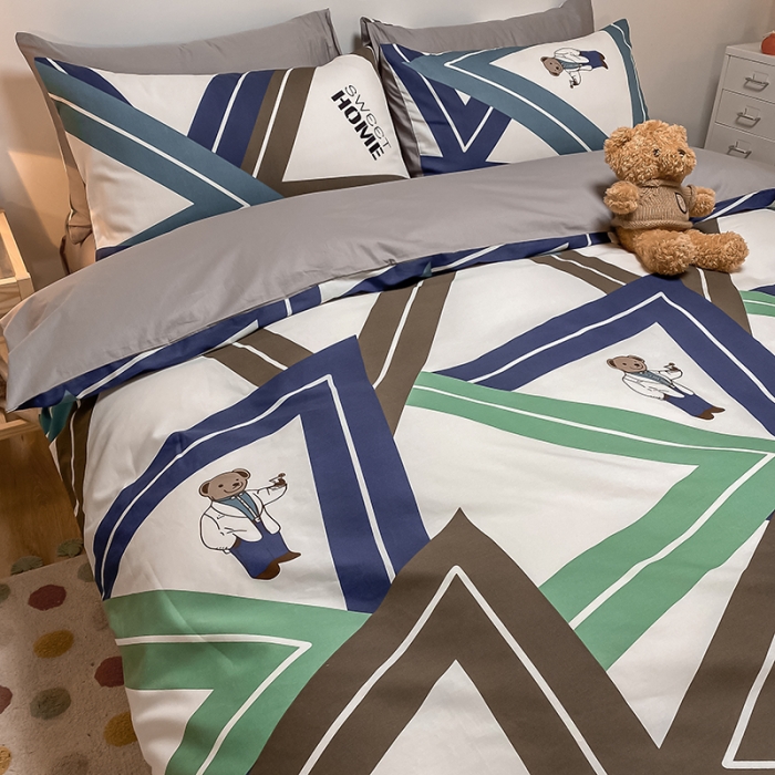 91家纺网 家纺一手货源 找家纺 （总）琪格格 2022新款纯棉13372实拍爆款四件套