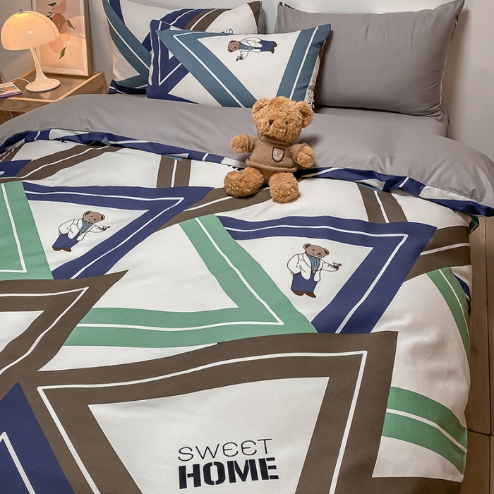 91家纺网 家纺一手货源 找家纺 （总）琪格格 2022新款纯棉13372实拍爆款四件套