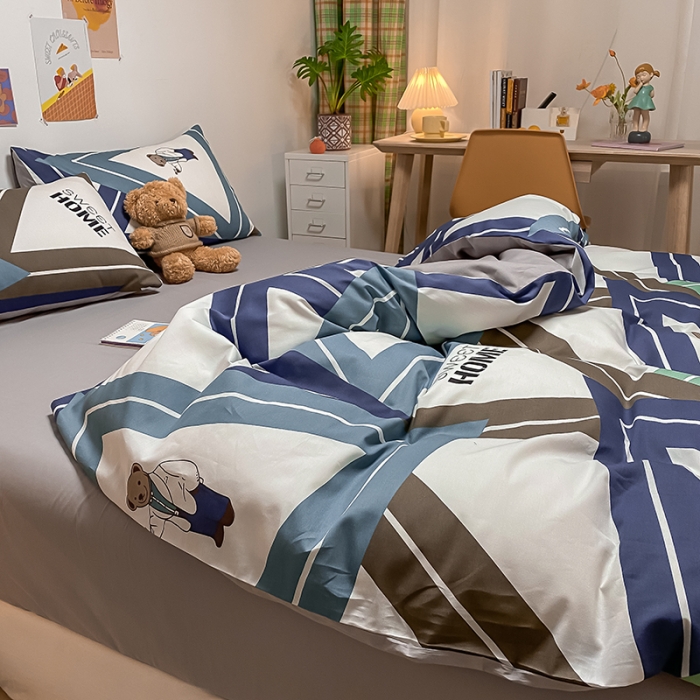 91家纺网 家纺一手货源 找家纺 （总）琪格格 2022新款纯棉13372实拍爆款四件套