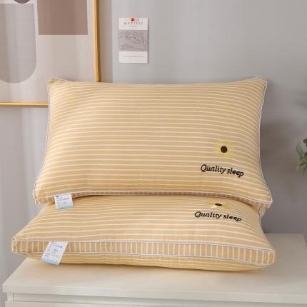 91家纺网 家纺一手货源 找家纺 （总）锦绣万家 2022新款轻奢刺绣立体枕头保健护颈枕芯