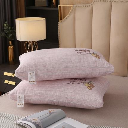 91家纺网 家纺一手货源 找家纺 （总）锦绣万家 2022新款暖绒生姜刺绣立体枕头保健护颈枕芯