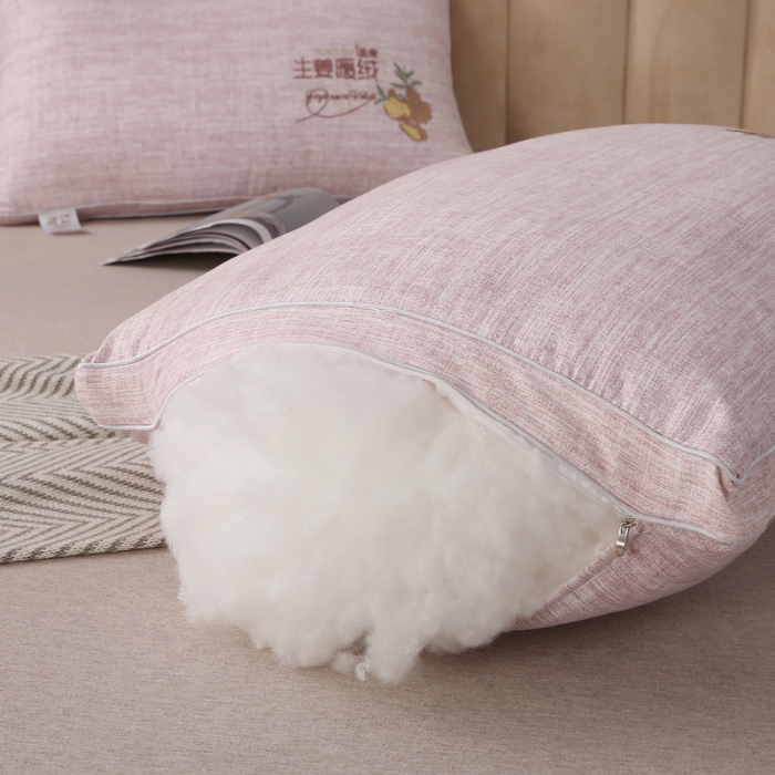 91家纺网 家纺一手货源 找家纺 （总）锦绣万家 2022新款暖绒生姜刺绣立体枕头保健护颈枕芯