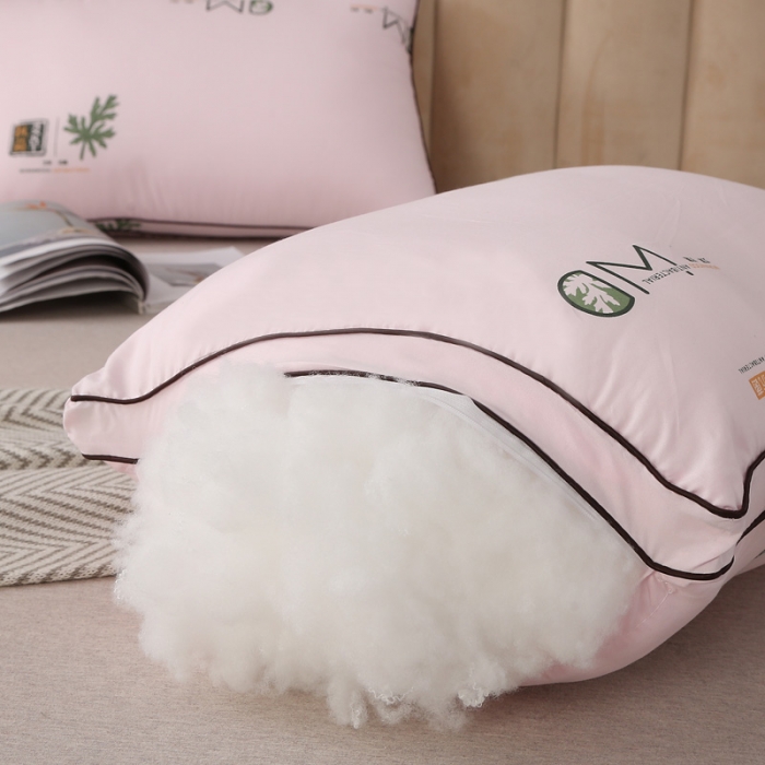 91家纺网 家纺一手货源 找家纺 锦绣万家 直播跑量赠品礼品艾草枕头磨毛枕芯 粉色