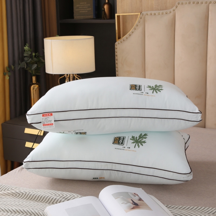 91家纺网 家纺一手货源 找家纺 总锦绣万家 直播跑量赠品礼品艾草枕头磨毛枕芯 蓝色