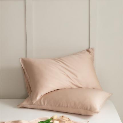 新款60支天丝单品系列-枕套杏粉色