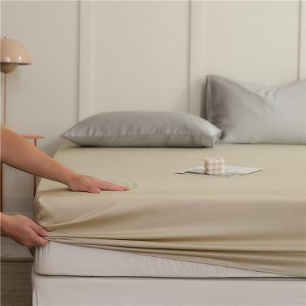 新款60支天丝单品系列床笠芥末卡其