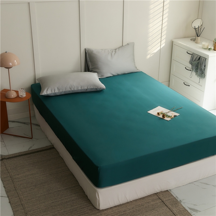 91家纺网 家纺一手货源 找家纺 新款60支天丝单品系列-床笠森林绿