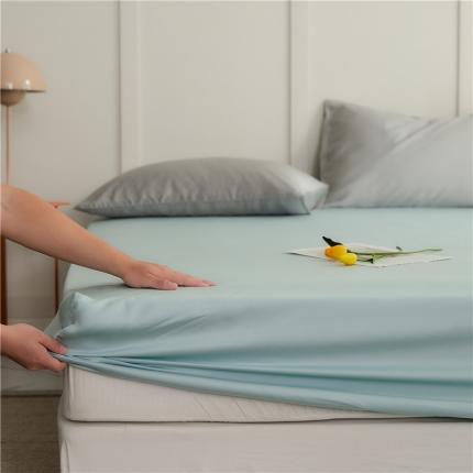 新款60支天丝单品系列-床笠天水蓝