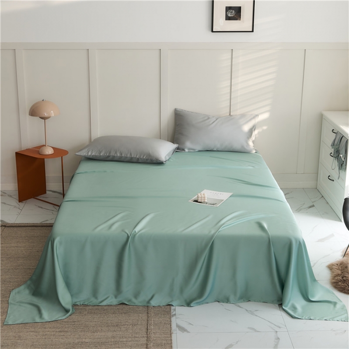 91家纺网 家纺一手货源 找家纺 新款60支天丝单品系列-床单薄荷绿