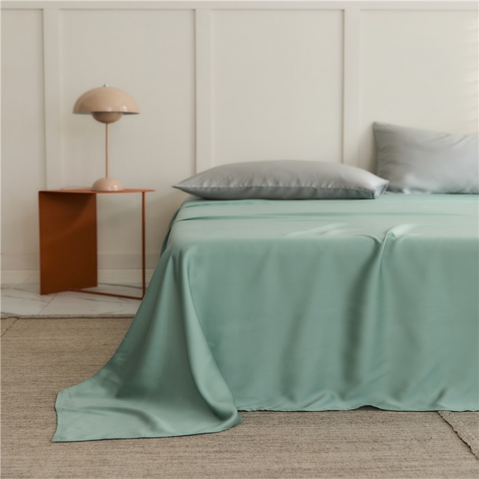 91家纺网 家纺一手货源 找家纺 新款60支天丝单品系列-床单薄荷绿