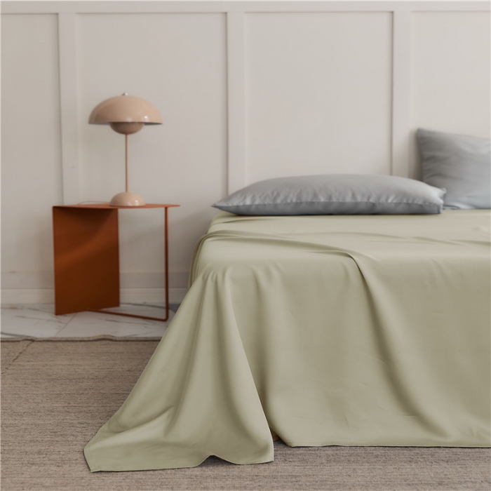 91家纺网 家纺一手货源 找家纺 新款60支天丝单品系列床单芥末卡其