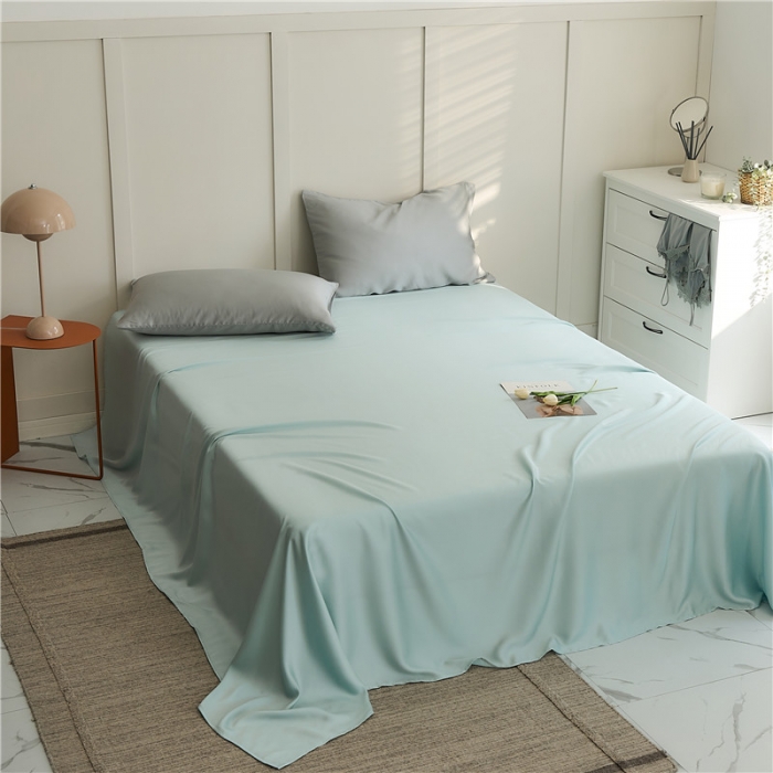 91家纺网 家纺一手货源 找家纺 新款60支天丝单品系列-床单三原青