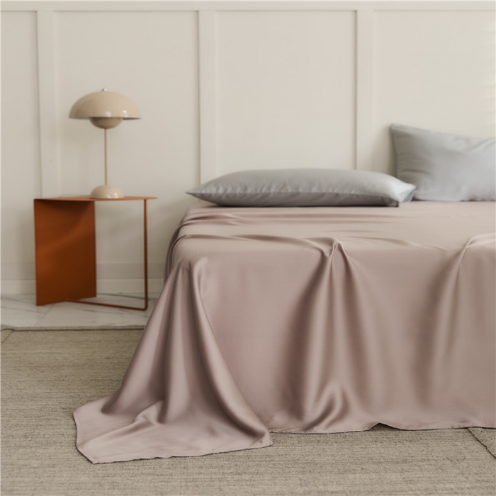 91家纺网 家纺一手货源 找家纺 新款60支天丝单品系列-床单深粉色