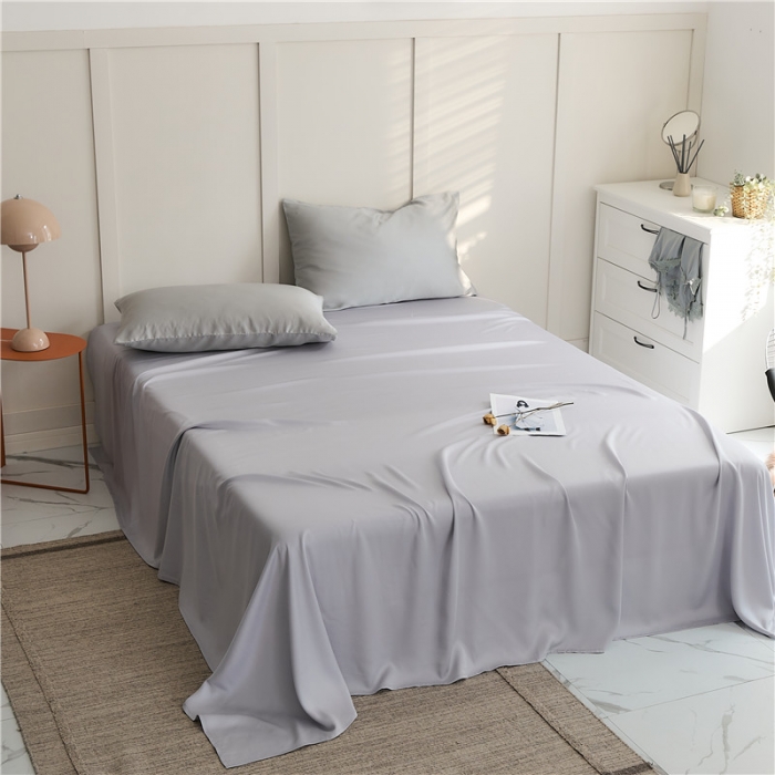 91家纺网 家纺一手货源 找家纺 新款60支天丝单品系列-床单水晶紫