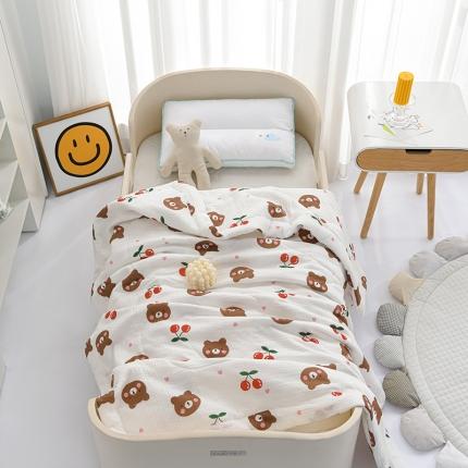 91家纺网 家纺一手货源 找家纺 （总）欣品希 2023新款全棉双层泡泡纱婴幼儿A类儿童夏被