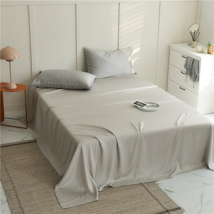 91家纺网 家纺一手货源 找家纺 新款60支天丝单品系列-床单无色灰