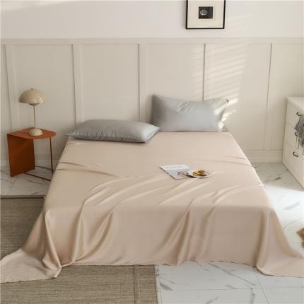 新款60支天丝单品系列-床单杏粉色