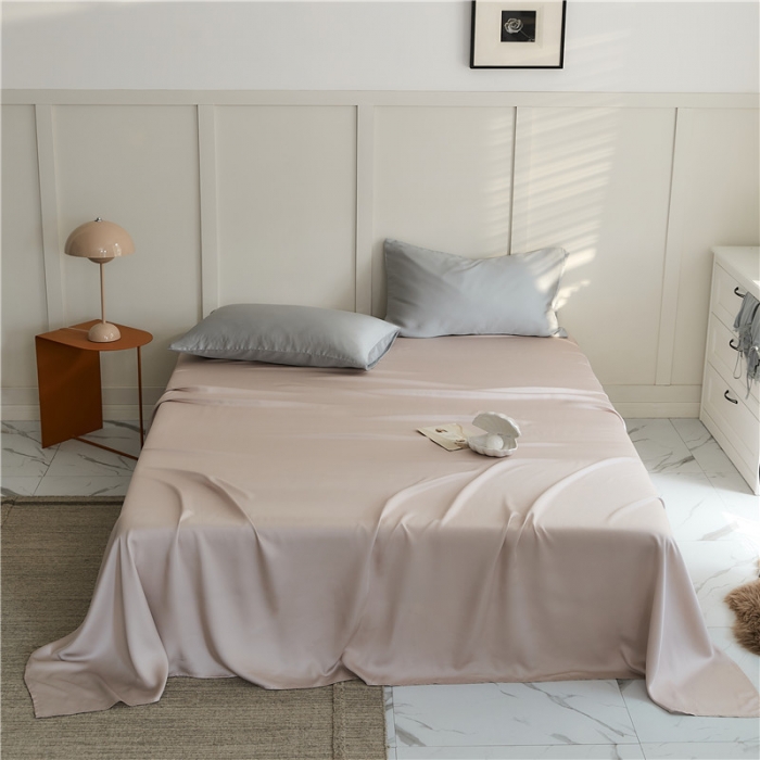 91家纺网 家纺一手货源 找家纺 新款60支天丝单品系列-床单洋气粉