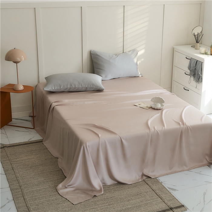 91家纺网 家纺一手货源 找家纺 新款60支天丝单品系列-床单洋气粉