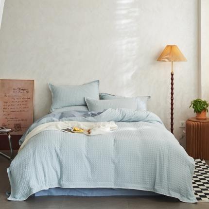 91家纺网 家纺一手货源 找家纺 （总）风向标2022新款40s华夫格水洗棉四件套