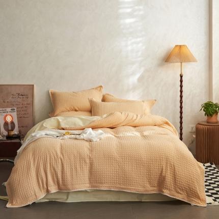 91家纺网 家纺一手货源 找家纺 （总）风向标2022新款40s华夫格水洗棉四件套