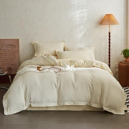 91家纺网 家纺一手货源 找家纺 （总）风向标2022新款40s华夫格水洗棉四件套