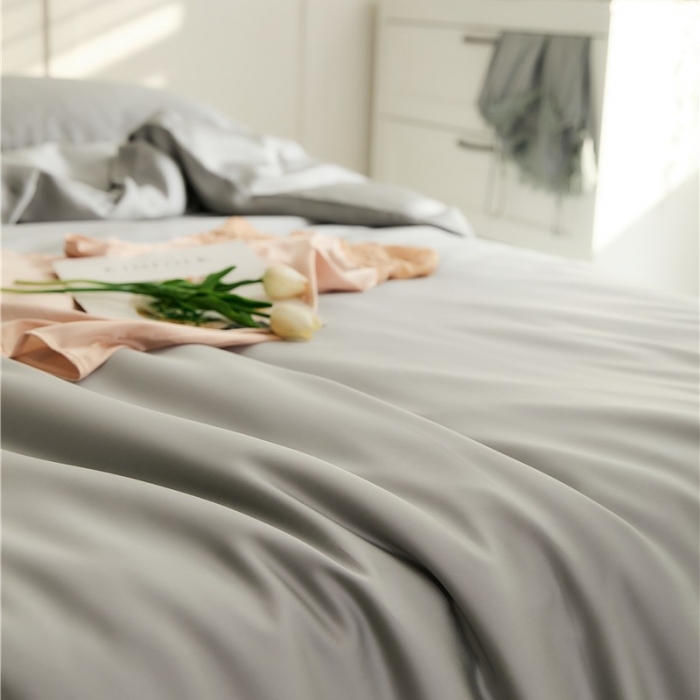 91家纺网 家纺一手货源 找家纺 新款60支天丝单品系列-被套无色灰