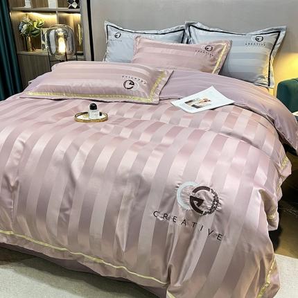 91家纺网 家纺一手货源 找家纺 （总）红嘴企鹅2025贡缎提花冰丝水洗真丝天丝四件套床单被套