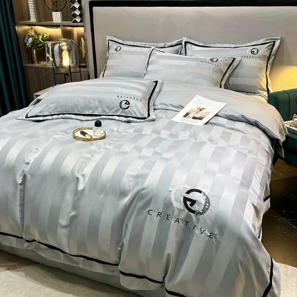 91家纺网 家纺一手货源 找家纺 （总）红嘴企鹅2025贡缎提花冰丝水洗真丝天丝四件套床单被套