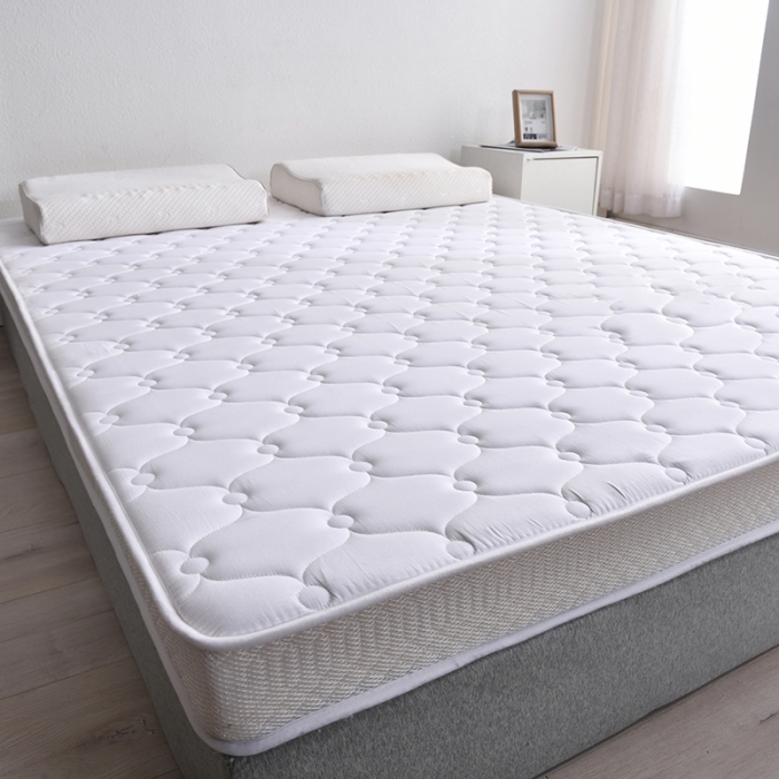 91家纺网 家纺一手货源 找家纺 鑫钰  2023新款A类全棉抗菌记忆高回弹加厚立体床垫 白色